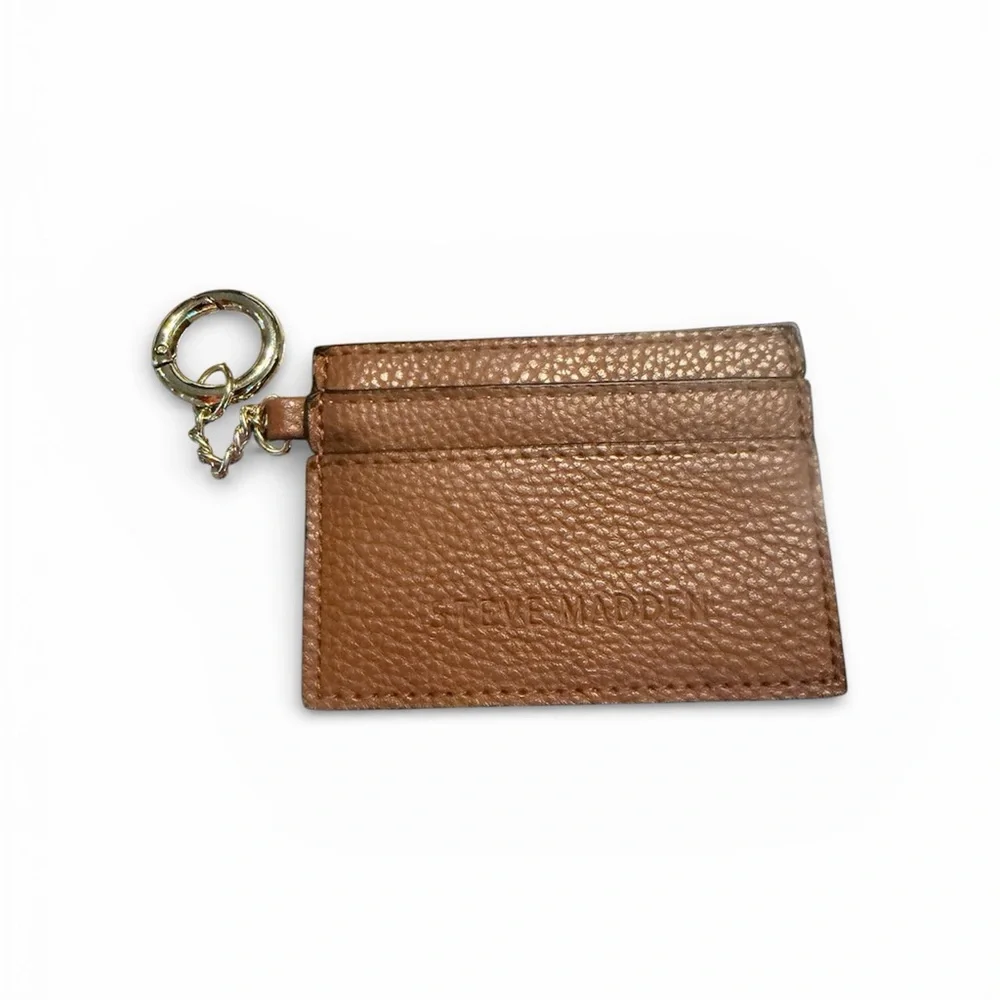 Steve Madden Brown Leather Card Holder